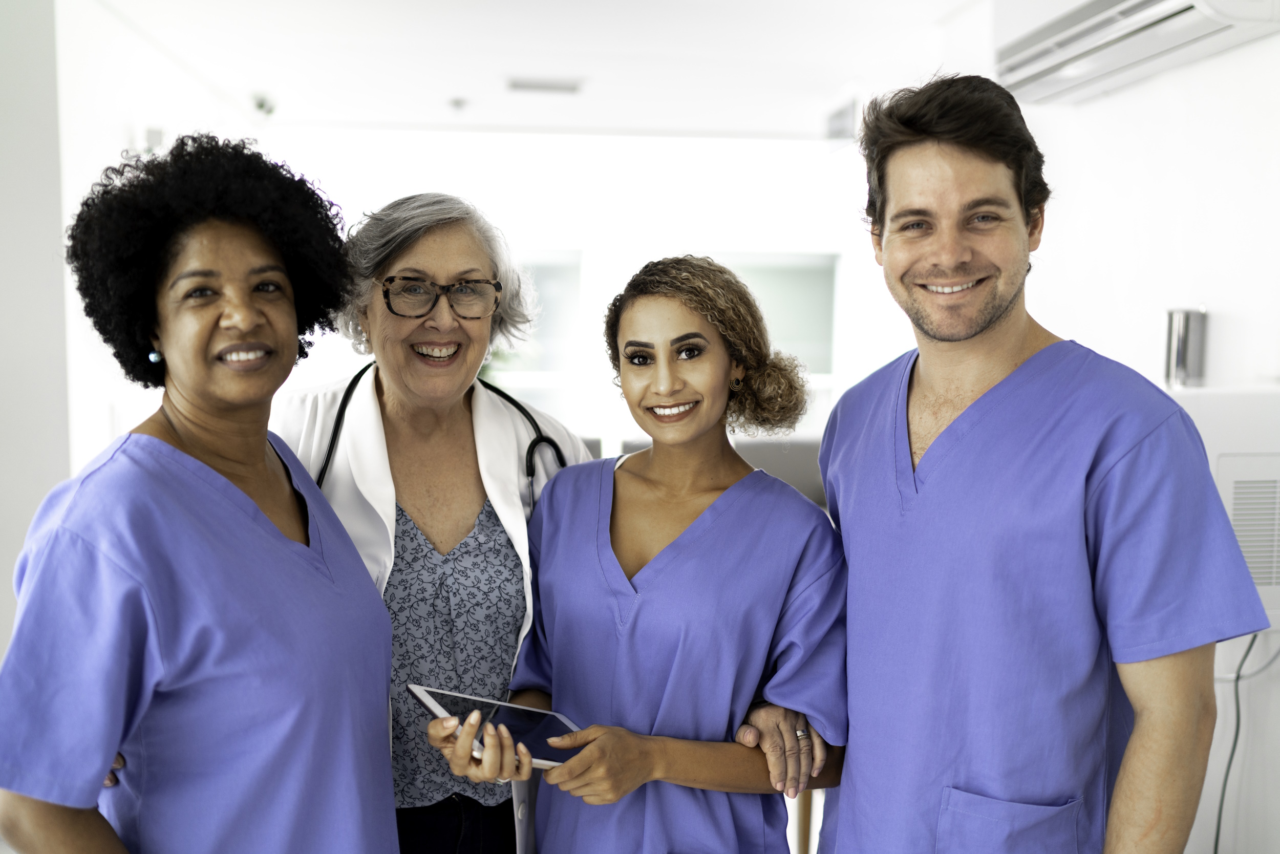 Portrait of teamwork - doctor and nurses at hospital